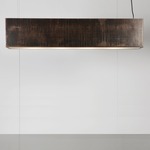 Light Three Linear Pendant with End Feed - Black / Brown