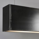 Light Three Linear Pendant with End Feed - Black / Natural Black