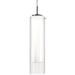 Verona Pendant - Brushed Nickel / Clear / White