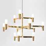 Crown Minor Chandelier - Gold Plated / Sandblasted Glass