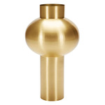 Beat Vessel Top Brass Vase - Brass