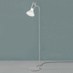 Pin Floor Lamp - Matte White / White