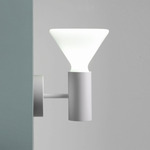 Pin Wall Sconce - Matte White / White