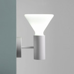 Pin Wall Sconce - Matte White / White