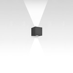 Effetto Square 2 X 90 Degree Outdoor Wall Light - Anthracite Grey