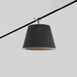 Tolomeo Mega Outdoor Plug In Hook Pendant - Aluminum / Black