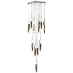 Aspen Square Multi Light Pendant - Chrome / Seeded Crystal