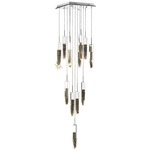 Aspen Square Multi Light Pendant - Chrome / Seeded Crystal