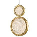 Bottega Double Pendant - Polished Brass / Ice