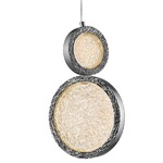 Bottega Double Pendant - Polished Nickel / Ice