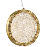 Bottega Pendant - Polished Brass / Ice