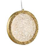 Bottega Pendant - Polished Brass / Ice