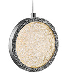 Bottega Pendant - Polished Nickel / Ice