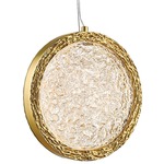 Bottega Pendant - Polished Brass / Ice