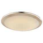 Cermack St Slim Round Ceiling Light Fixture - Brushed Nickel / Frosted