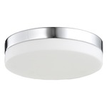Cermack St Round Ceiling Light Fixture - Polished Chrome / Frosted