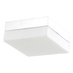 Cermack St Square Ceiling Light Fixture - Polished Chrome / Frosted