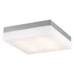 Cermack St Square Ceiling Light Fixture - Brushed Nickel / Frosted
