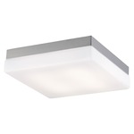 Cermack St Square Ceiling Light Fixture - Brushed Nickel / Frosted