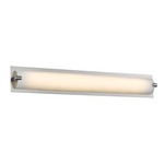 Cermack St 111 Backplate Round Bathroom Vanity Light - Brushed Nickel / Frosted