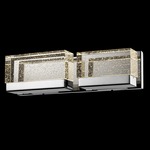 Glacier Bathroom Vanity Light - Polished Nickel / Clear