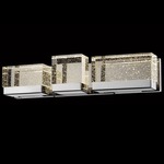 Glacier Bathroom Vanity Light - Polished Nickel / Clear