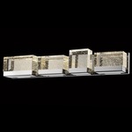 Glacier Bathroom Vanity Light - Polished Nickel / Clear