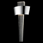 Glacier Dome Wallchiere Sconce - Polished Nickel / Clear