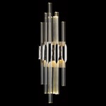 Glacier Cylindrical Wall Sconce - Polished Nickel / Clear