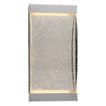 Glacier Vertical Wall Sconce - Polished Nickel / Clear