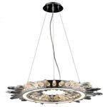 Aspen Chandelier - Polished Nickel / Crystal
