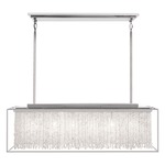 Soho Rectangular Chandelier - Polished Nickel / Crystal