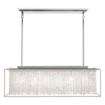 Soho Rectangular Chandelier - Polished Nickel / Crystal