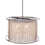 Soho Round Chandelier - Polished Nickel / Crystal