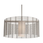 Downtown Mesh Frosted Shade Pendant - Beige Silver / Frosted