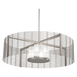 Downtown Mesh Frosted Shade Pendant - Metallic Beige Silver / Frosted
