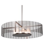 Downtown Mesh Frosted Shade Pendant - Flat Bronze / Frosted