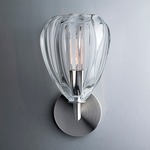 Clear Barnacle Wall Sconce - Satin Nickel / Clear