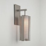 Downtown Mesh Hanging LED Wall Light - Gilded Brass / Frosted