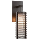 Downtown Mesh Hanging LED Wall Light - Flat Bronze / Frosted