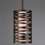 Tempest Small LED Pendant - Flat Bronze / Frosted Glass