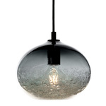 Bubble Ellipse Pendant - Dark Bronze / Grey Bubble