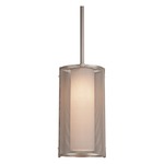 Uptown Mesh LED Cord Pendant - Metallic Beige Silver / Frosted