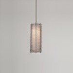 Downtown Mesh Cord LED Pendant - Metallic Beige Silver / Frosted
