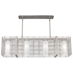 Downtown Mesh Linear LED Chandelier - Metallic Beige Silver / Frosted