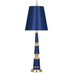 Versailles Painted Shade Buffet Lamp - Polished Brass / Navy