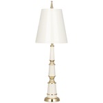 Versailles Painted Shade Buffet Lamp - Polished Brass / White