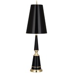 Versailles Painted Shade Table Lamp - Polished Brass / Black