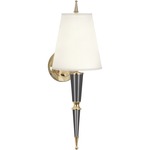 Versailles Fabric Shade Wall Sconce - Overstock - Modern Brass / Ash / Fondine