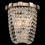Impero Wall Light - Brushed Champagne Gold / Firenze Clear